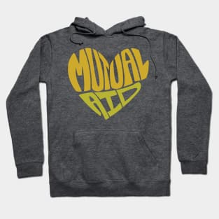 Mutual Aid Heart — Yellow & Green Hoodie